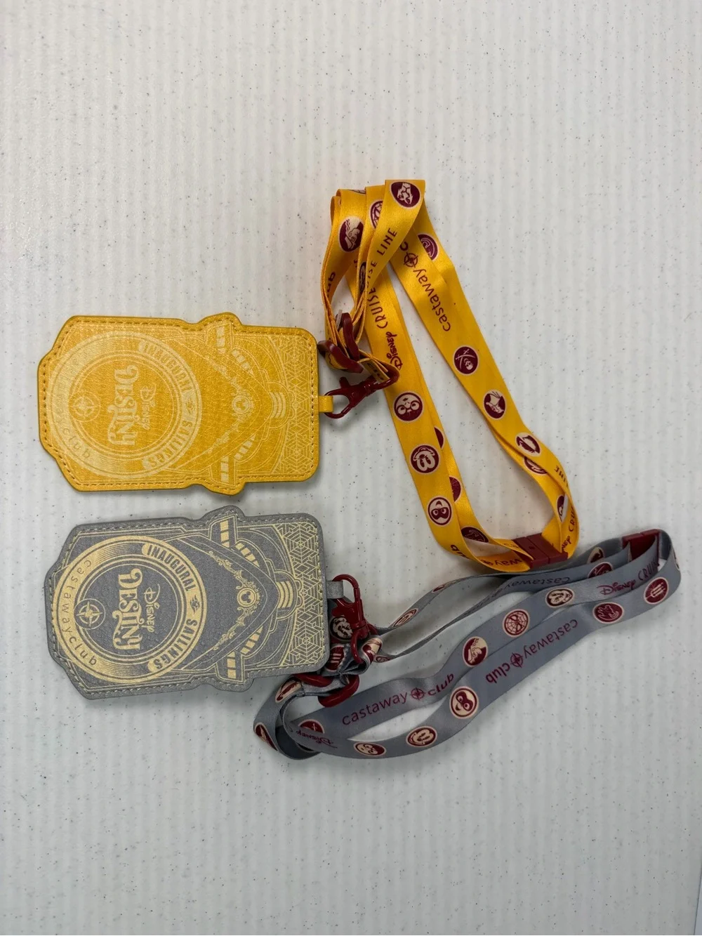 Disney Cruise Line Destiny Inaugural Sailings Castaway Club Lanyard Set of 2